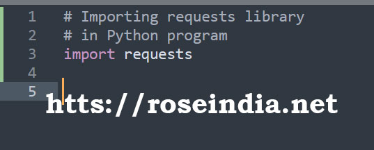 import requests module in python