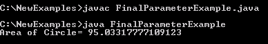 final parameter in java