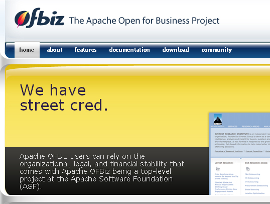 Apache OFBiz open source e-commerce