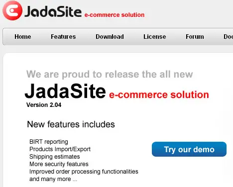 Jadasite open source shopping cart