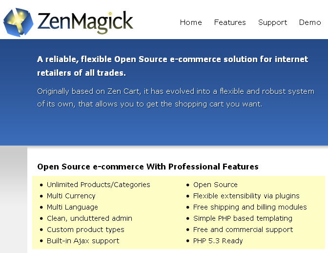 ZenMagick open source shopping cart
