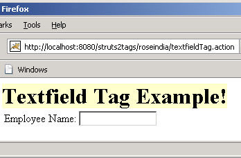 Related Tags for Textfield Tag