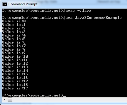 Java 8 Consumer Example