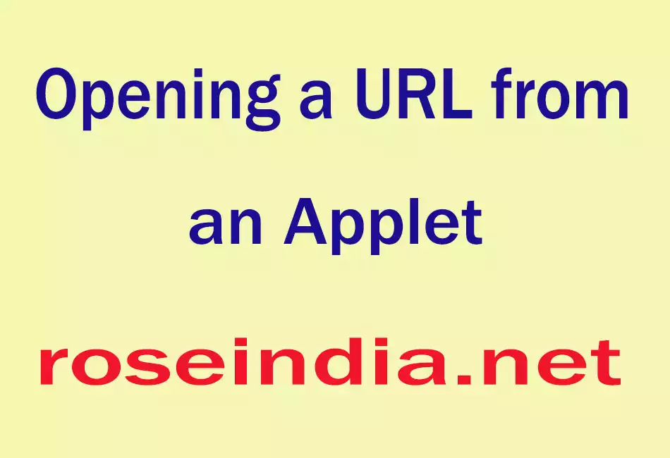 Opening a URL from an Applet