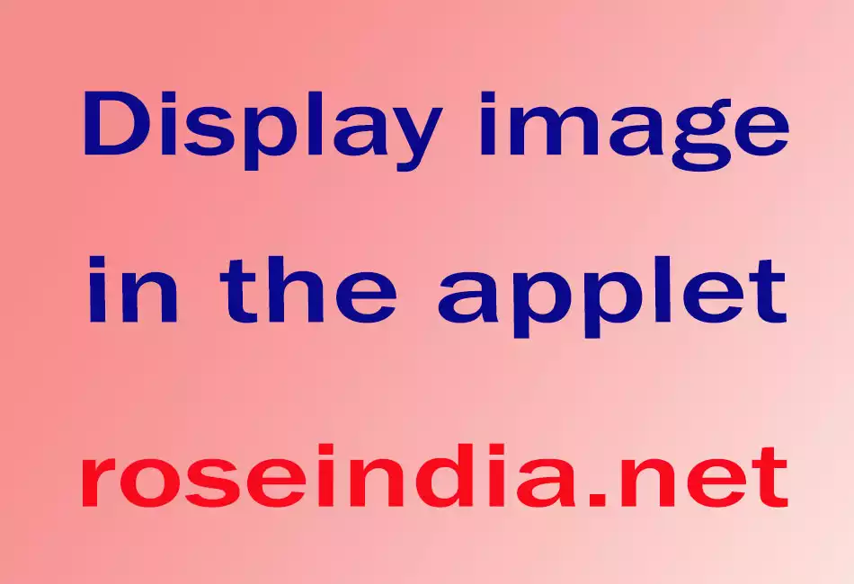  Display image in the applet
