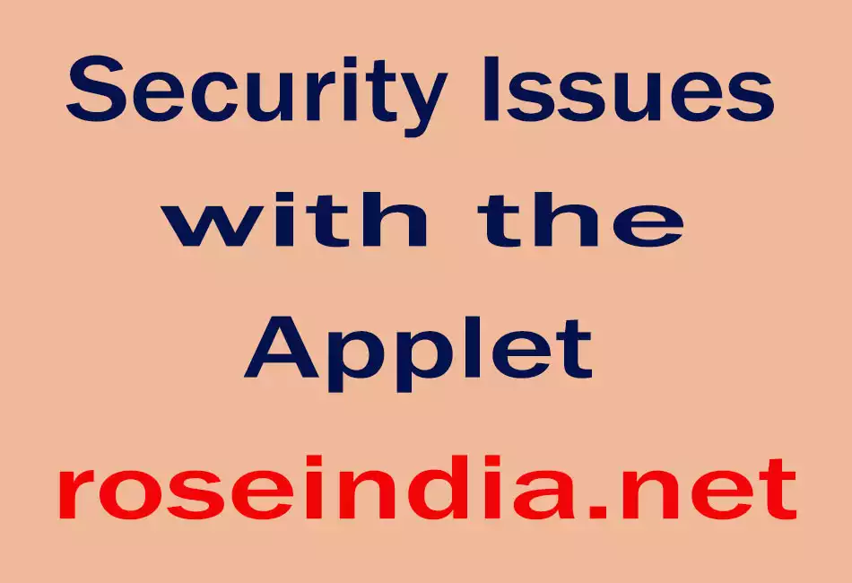 Security Issues with the Applet