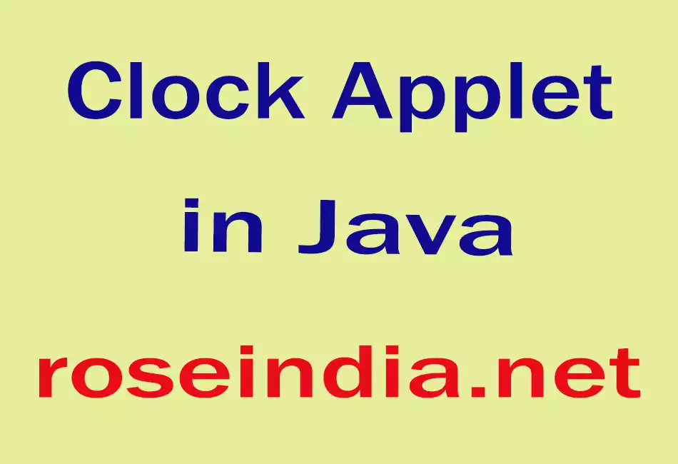 Clock Applet in Java