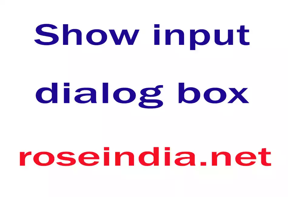 Show input dialog box