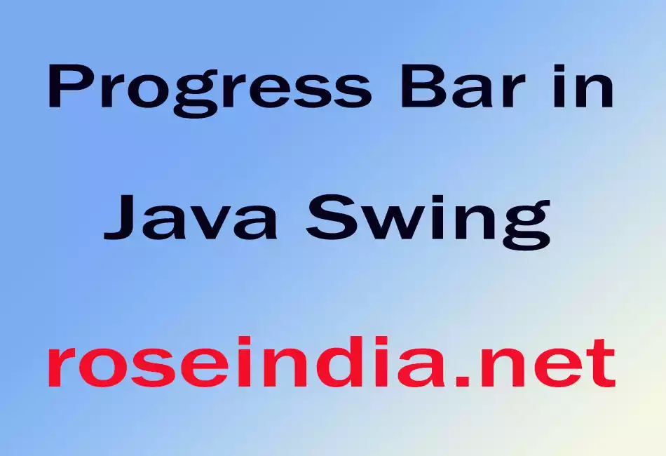 Progress Bar in Java Swing