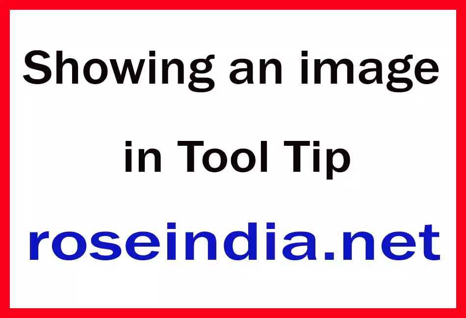 Showing an image in Tool Tip