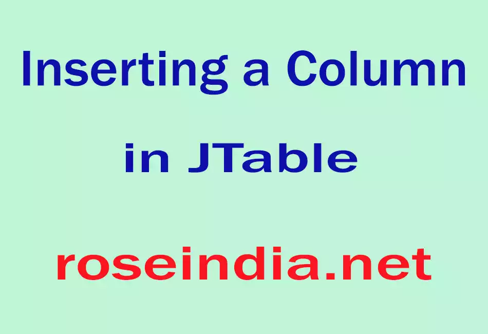 Inserting a Column in JTable