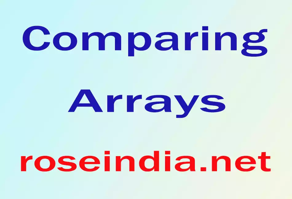 Comparing Arrays