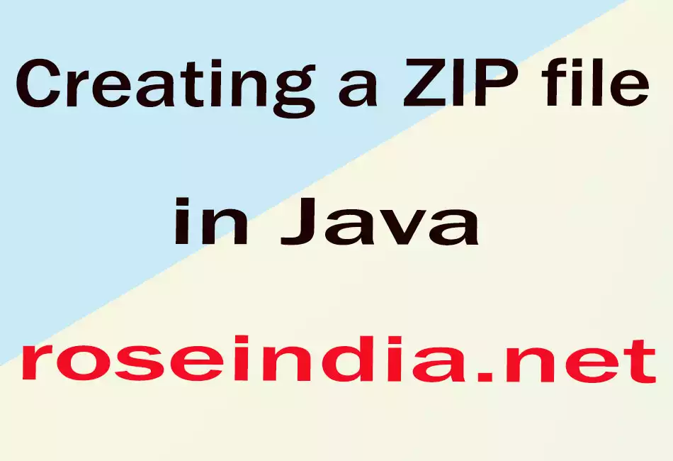 Creating a ZIP file in Java