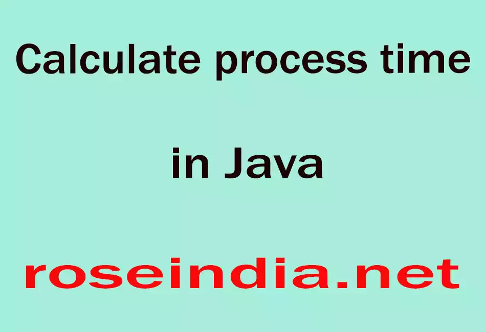 Calculate process time in Java