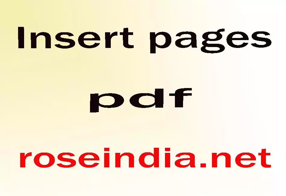 Insert pages pdf