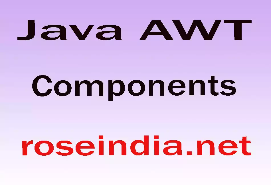 Java AWT Components