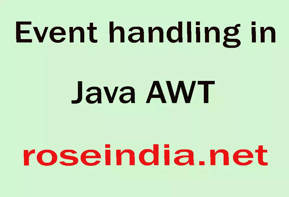 Event handling in Java AWT