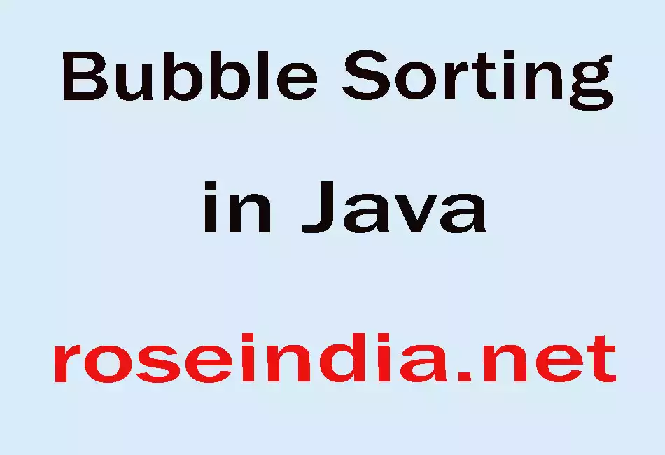 Bubble Sorting in Java