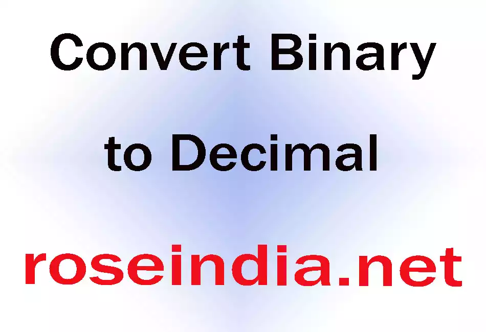Convert Binary to Decimal