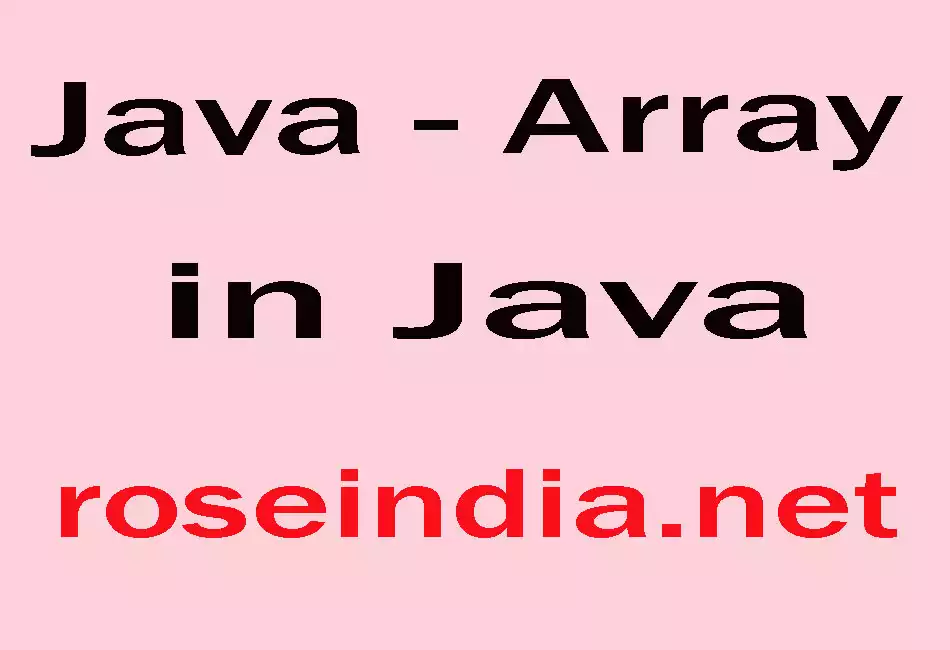 Java - Array in Java