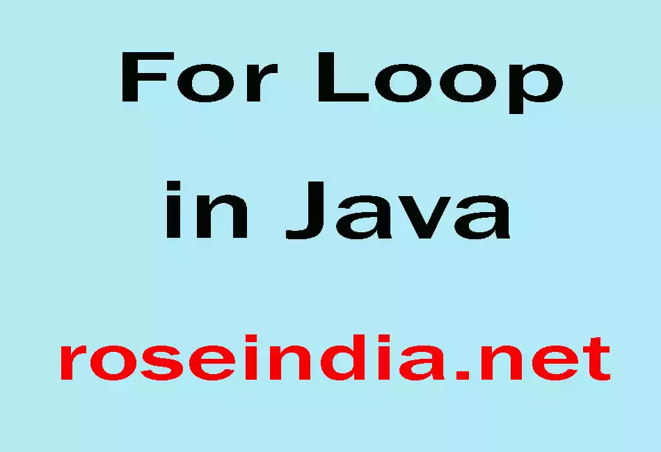 For Loop in Java
