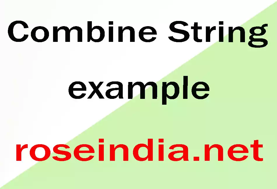 Combine String example