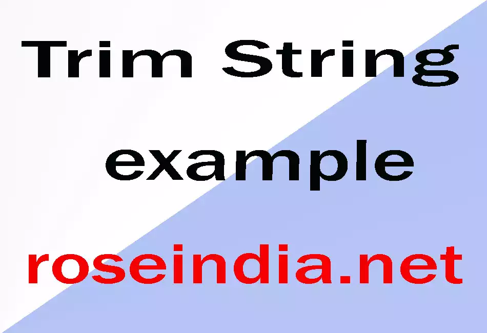 Trim String Example