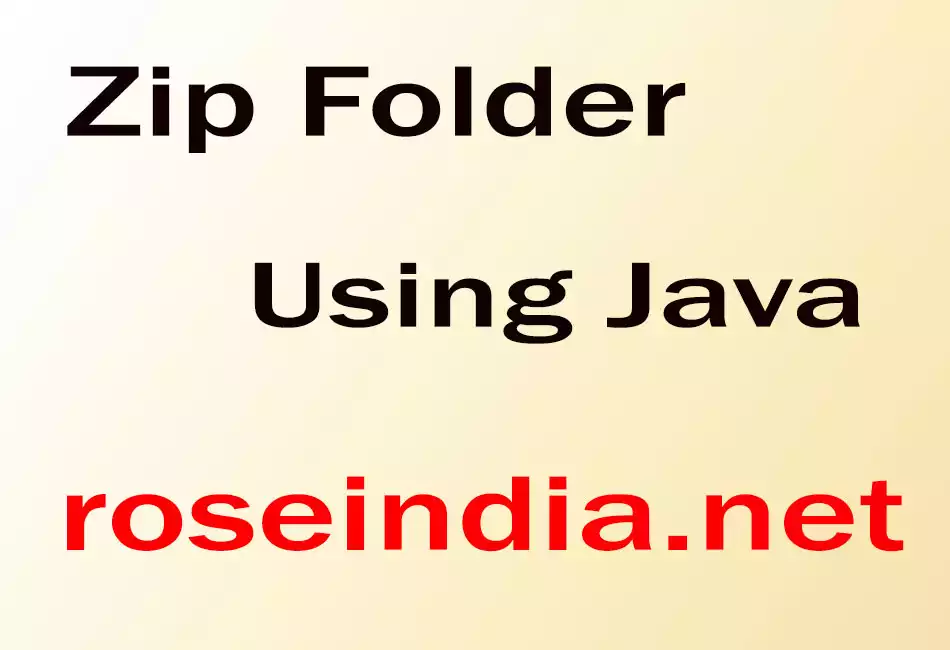  Zip Folder Using Java
