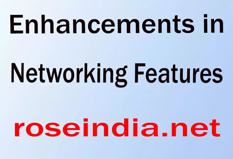 Enhancements in Networking Features