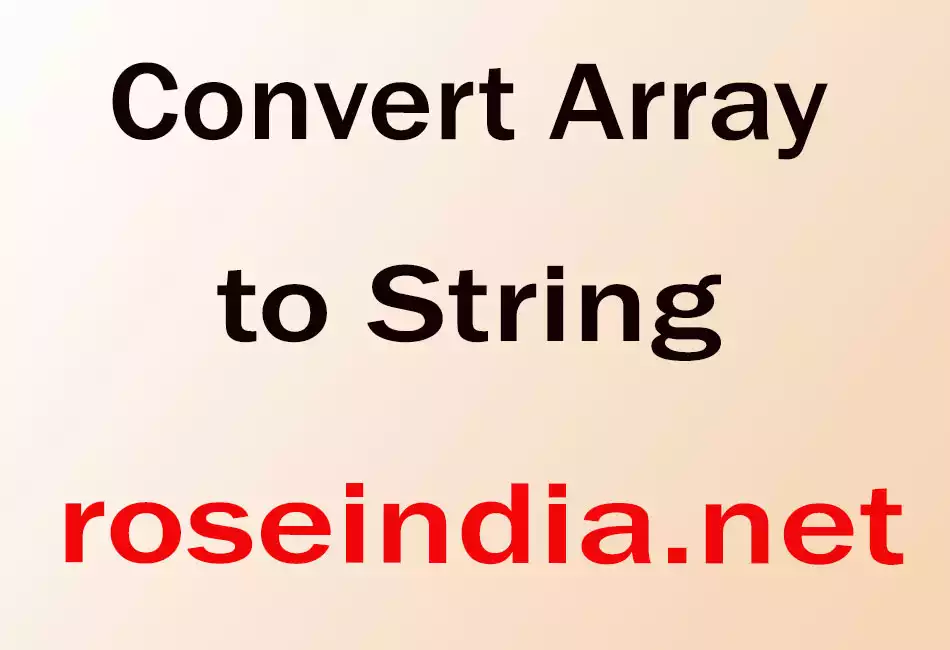 Convert Array to String