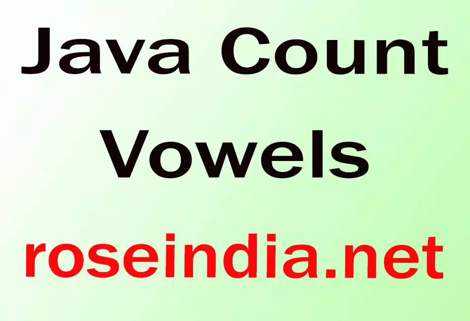 Java Count Vowels