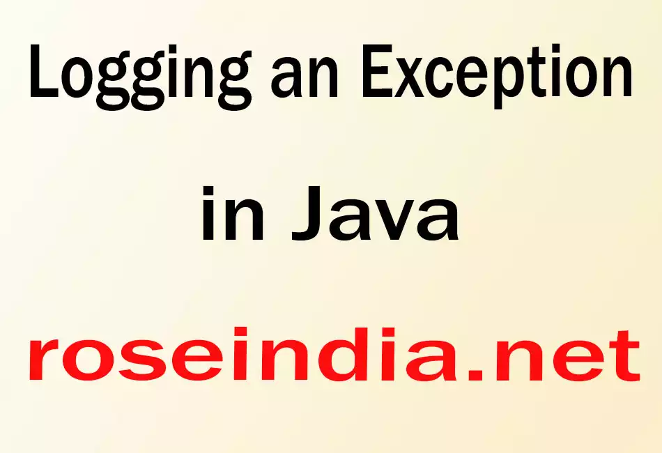 Logging an Exception in Java