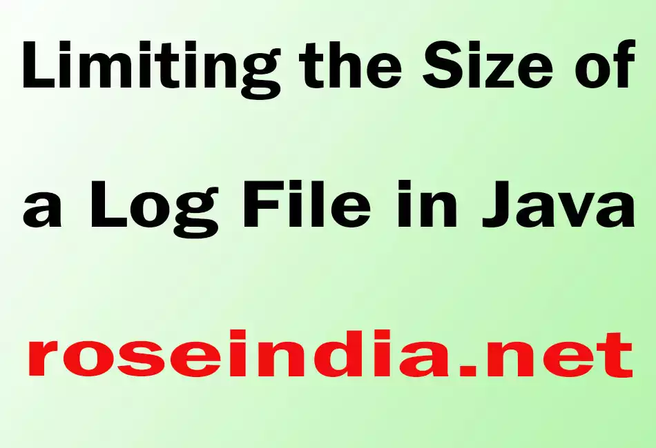 Limiting the Size of a Log File in Java