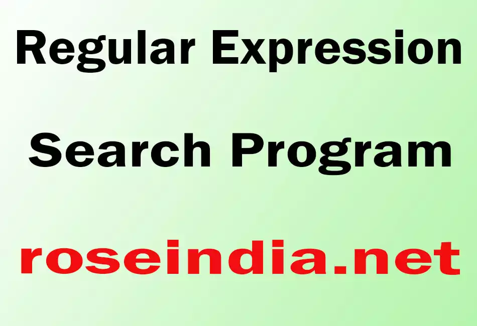 Regular Expression Search Program