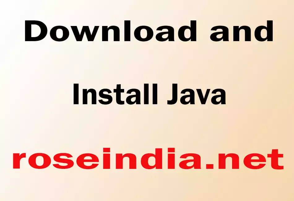 Download and Install Java