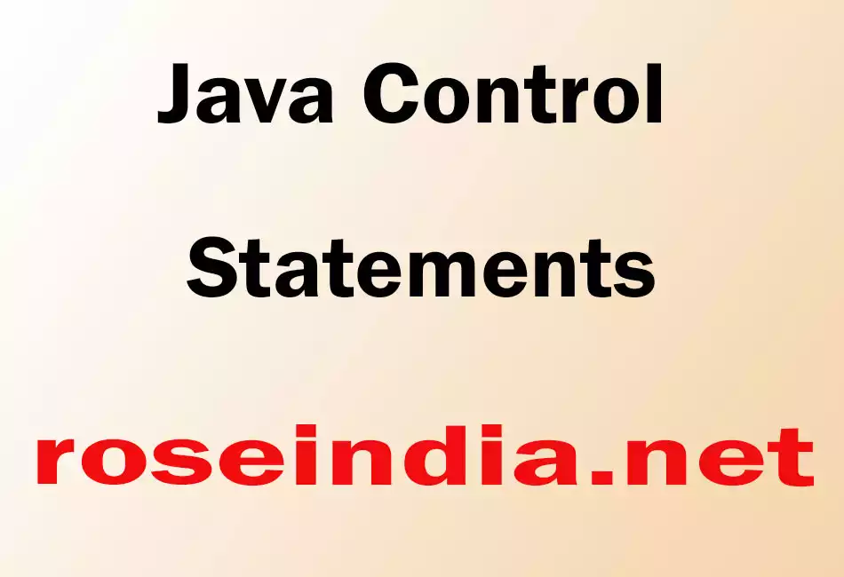 Java Control Statements