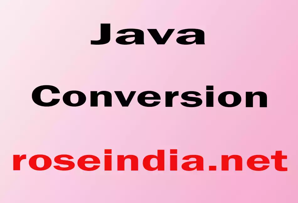 Java Conversion