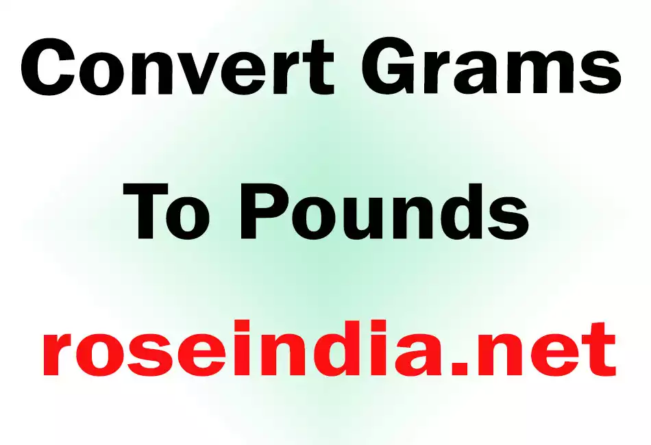 Convert Grams To Pounds