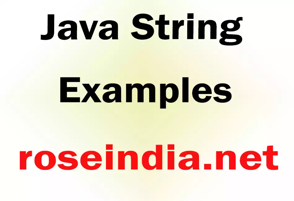 Java String Examples