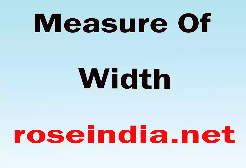 Measure Of Width