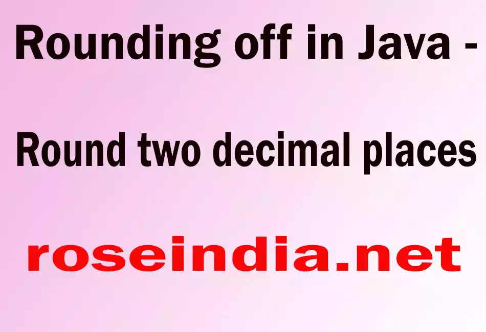 Rounding off in Java - Round two decimal places