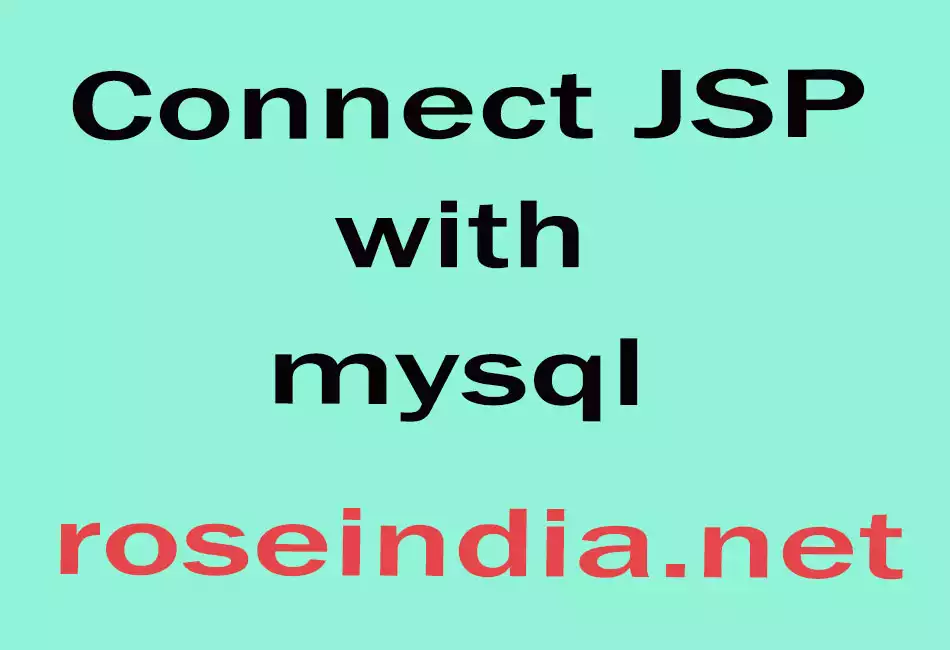 Connect JSP with mysql