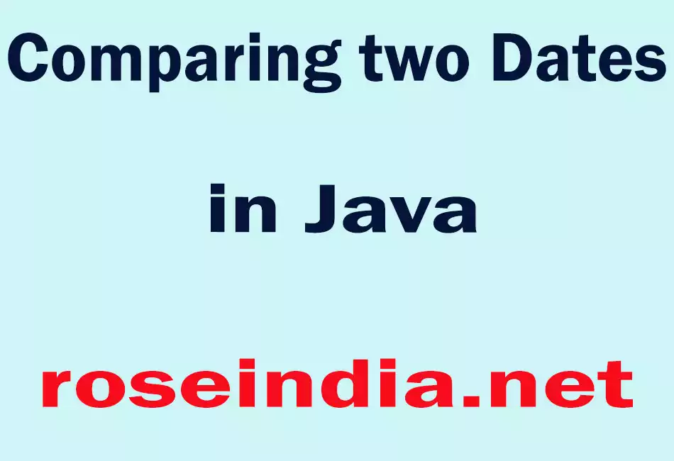 Comparing two Dates in Java