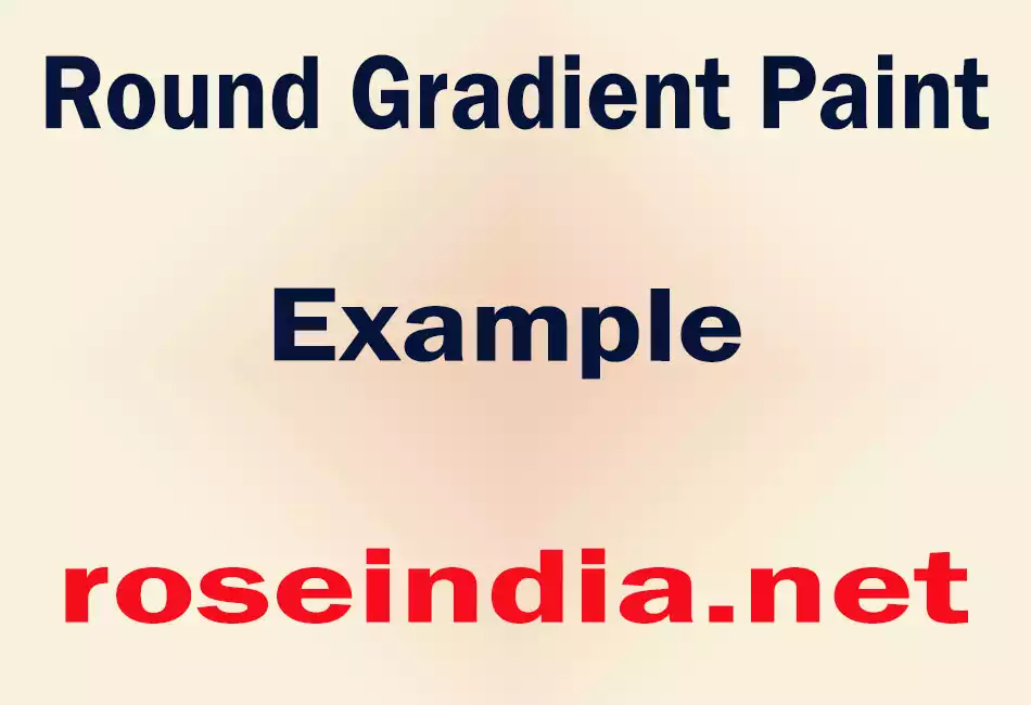 Round gradient Paint Example