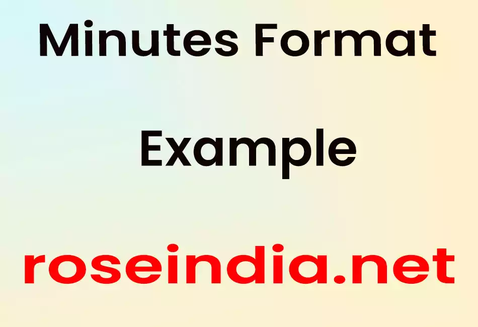 Minutes Format Example