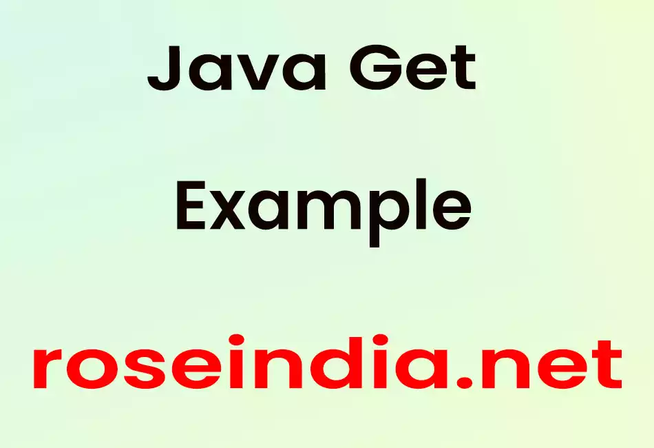 Java Get Example
