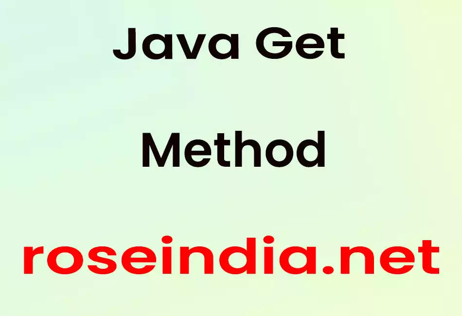 Java Get Method