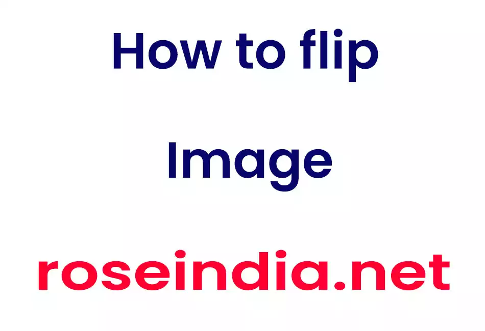 How to flip image