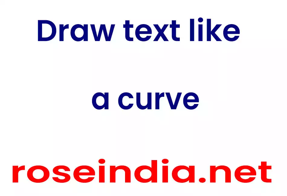 Draw text like a curve