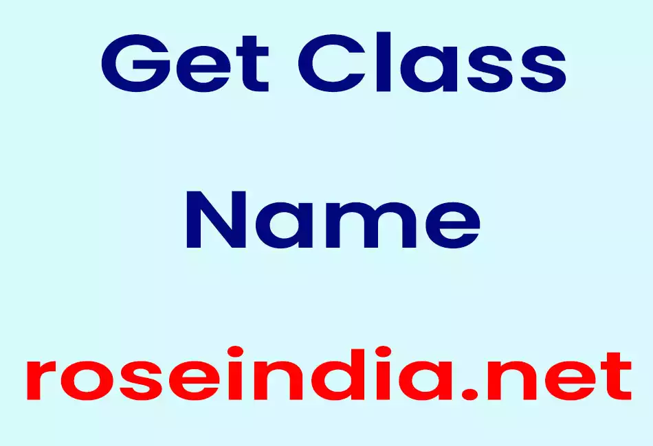 Get Class Name